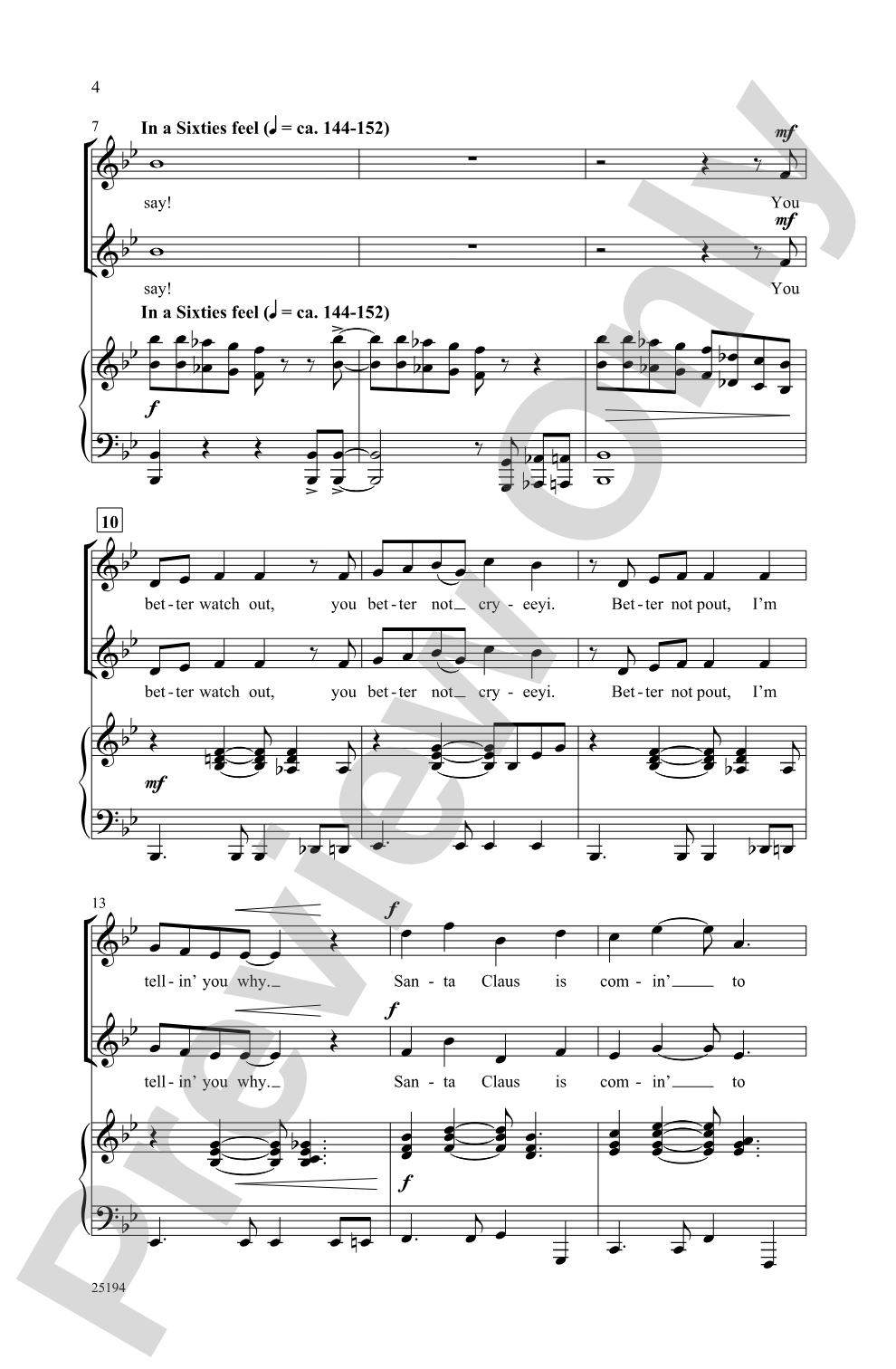 Santa's on His Way Medley: 2-Part Choral Octavo