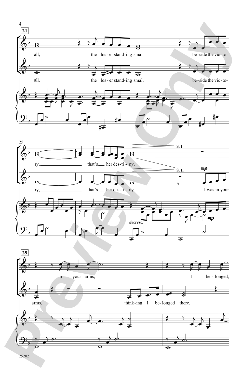 The Winner Takes It All: SSA Choral Octavo