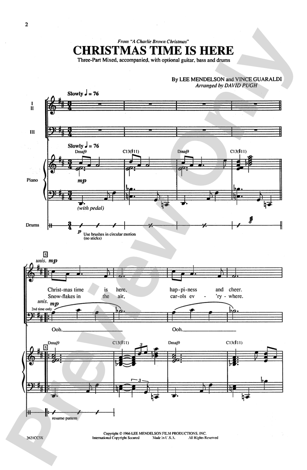 Christmas Time Is Here: 3-Part Mixed Choral Octavo