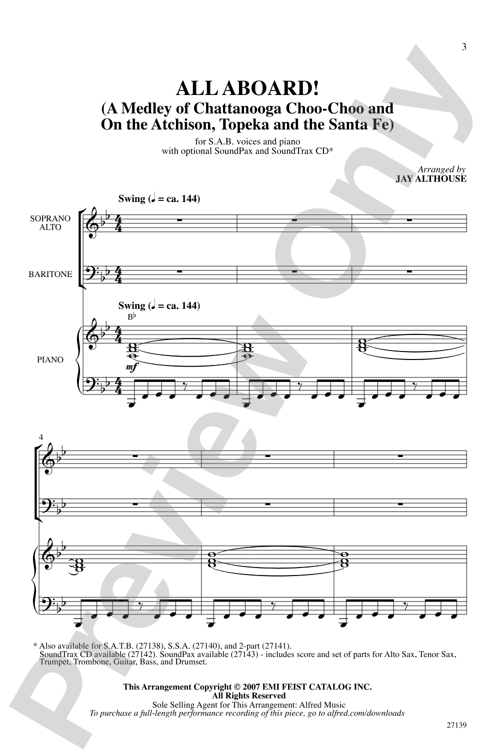 All Aboard!: SAB Choral Octavo