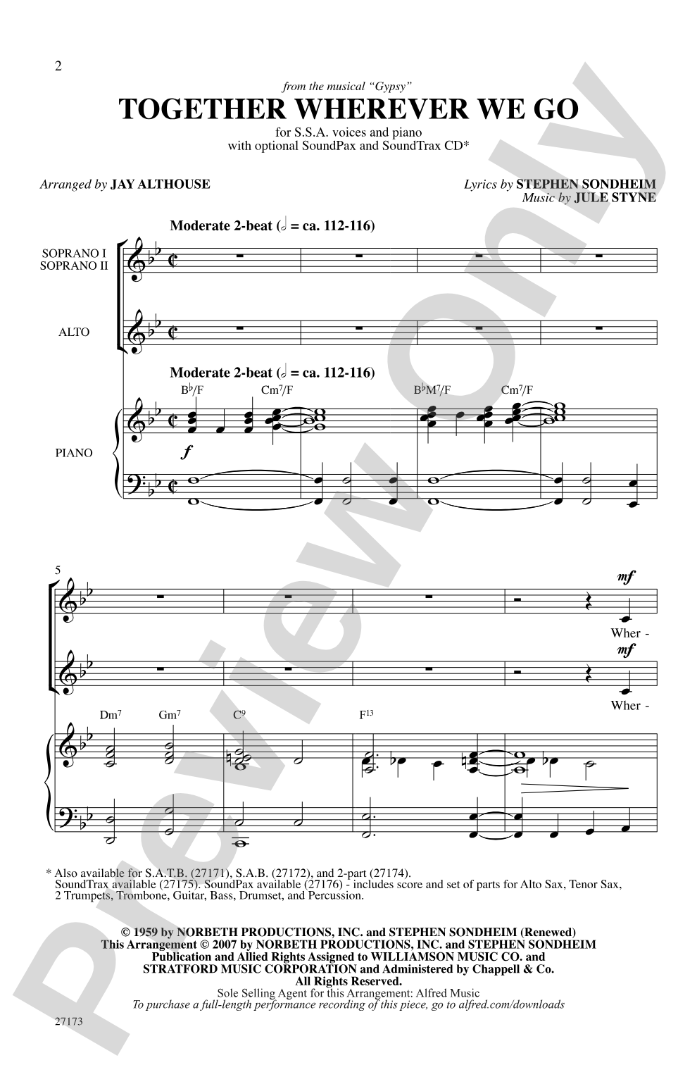 Together Wherever We Go: SSA Choral Octavo