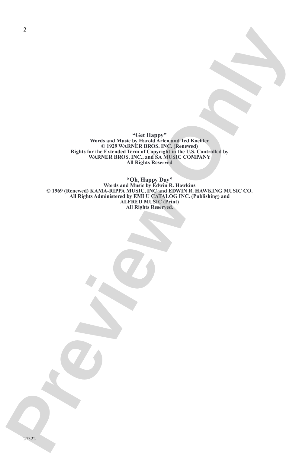 Hallelujah, Get Happy! (A Medley): SATB Choral Octavo