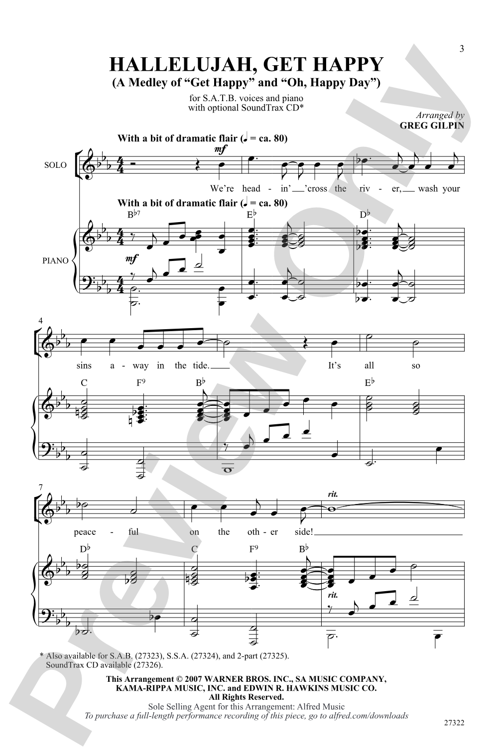 Hallelujah, Get Happy! (A Medley): SATB Choral Octavo