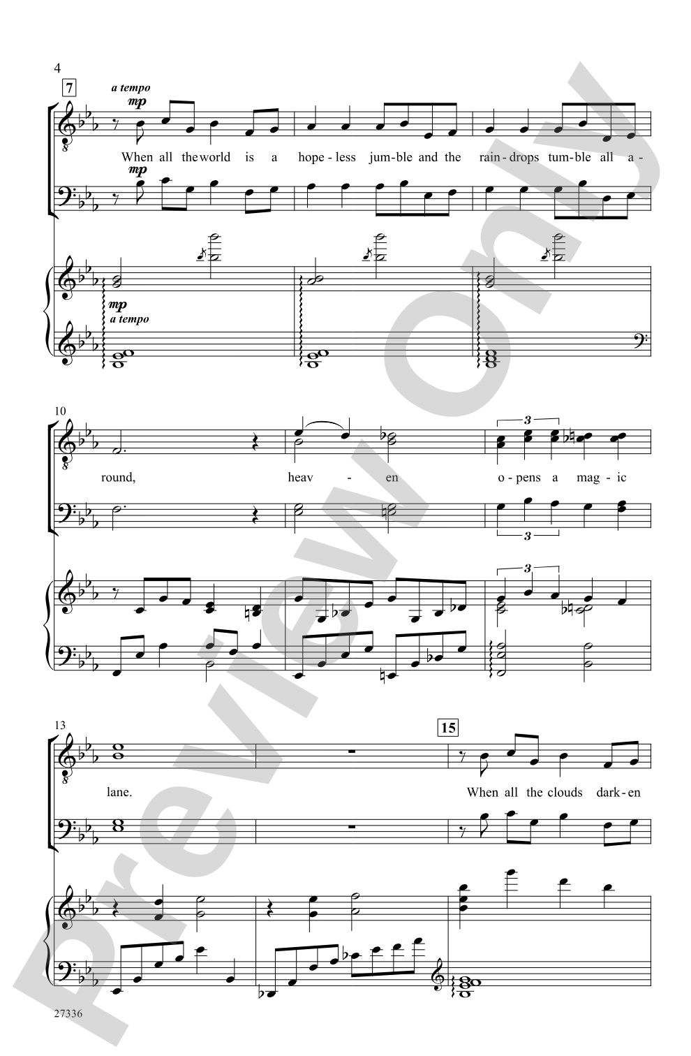 Over the Rainbow: TTBB Choral Octavo