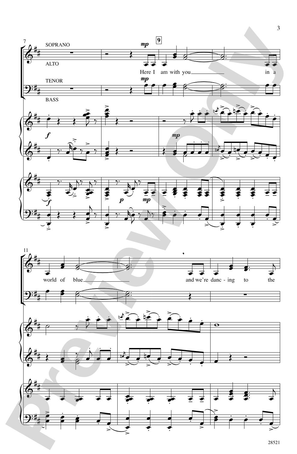 Blue Tango: SATB Choral Octavo