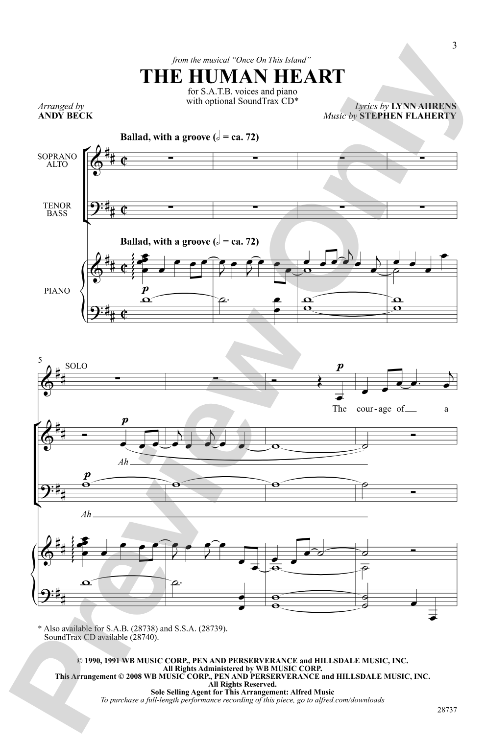 The Human Heart: SATB Choral Octavo