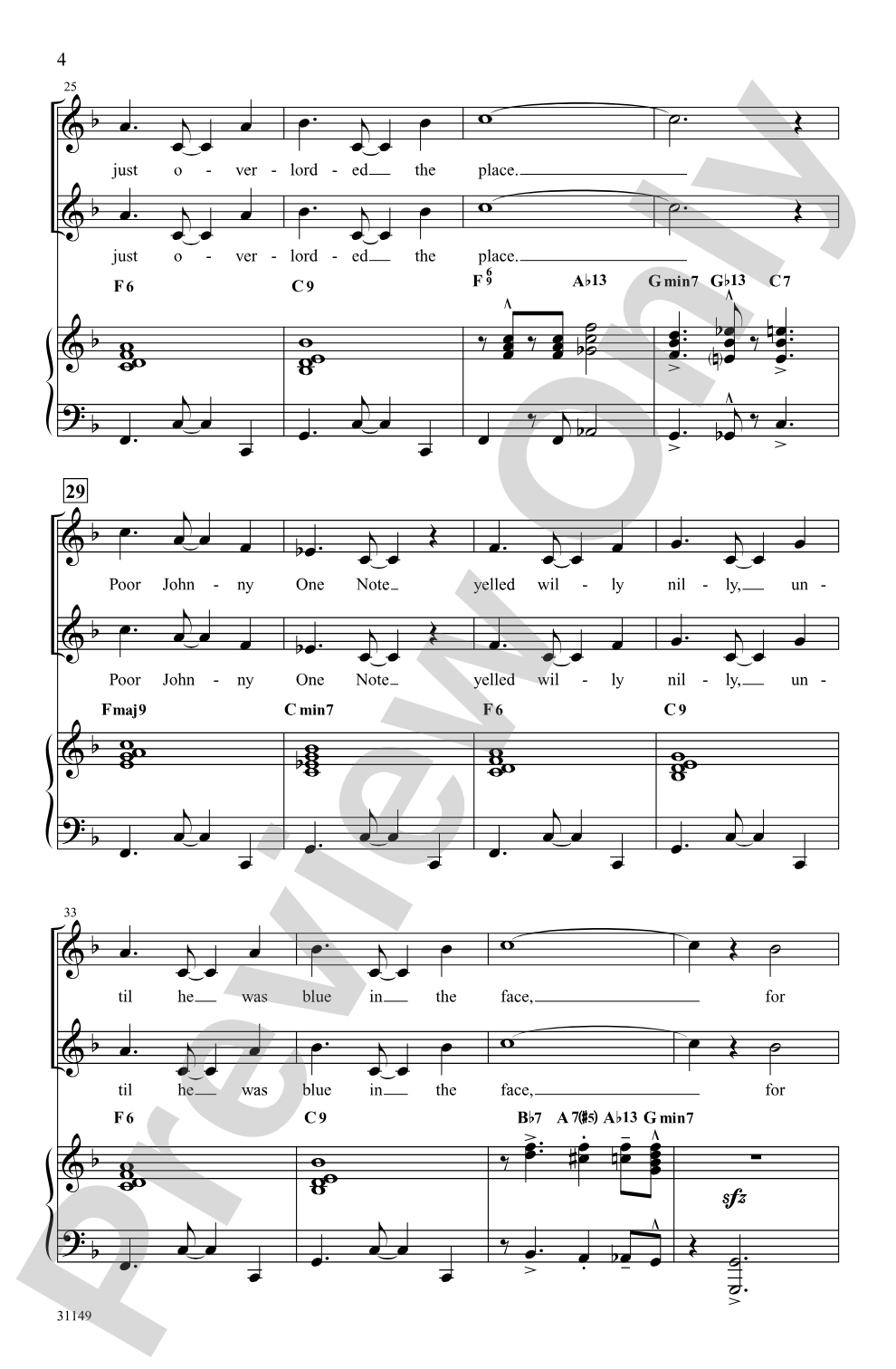 Johnny One Note: 2-Part Choral Octavo