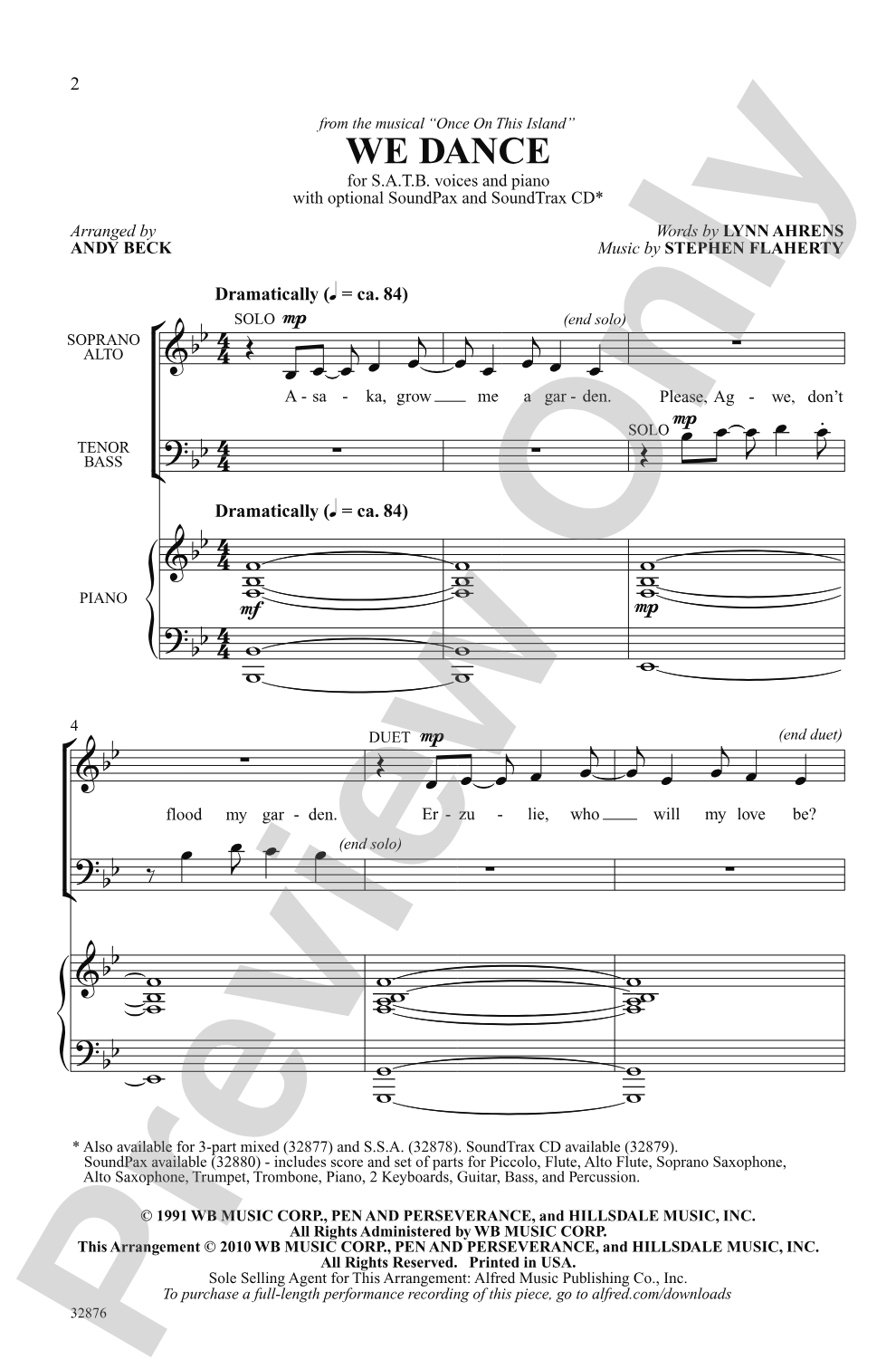 We Dance: SATB Choral Octavo
