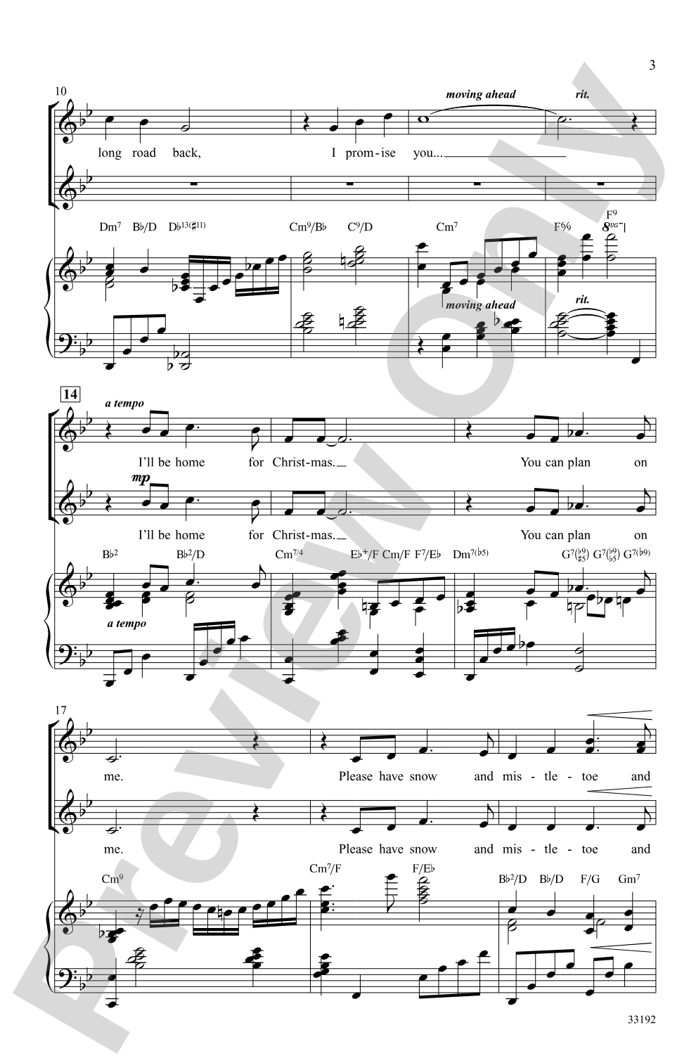 I'll Be Home for Christmas: SSA Choral Octavo