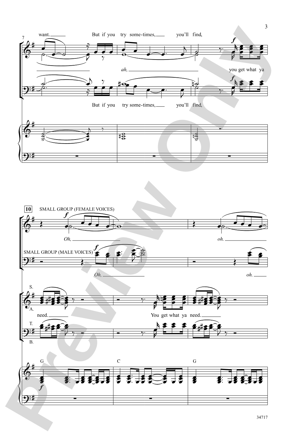 You Can't Always Get What You Want: SATB Choral Octavo