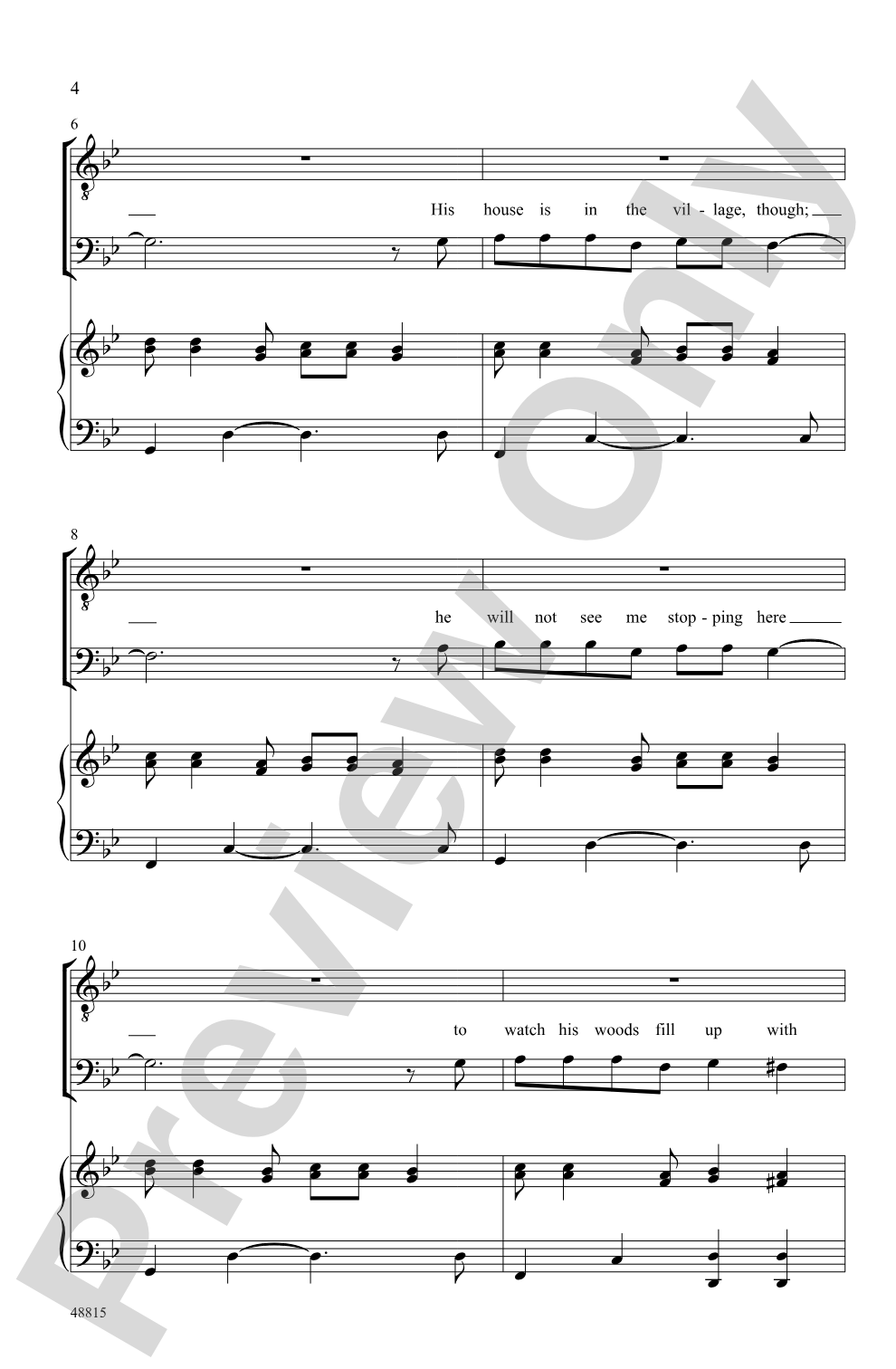 Stopping by Woods: TTB Choral Octavo
