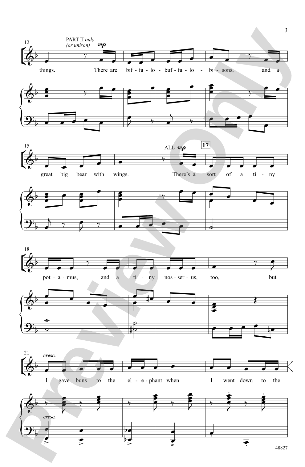 Down to the Zoo!: 2-Part Choral Octavo