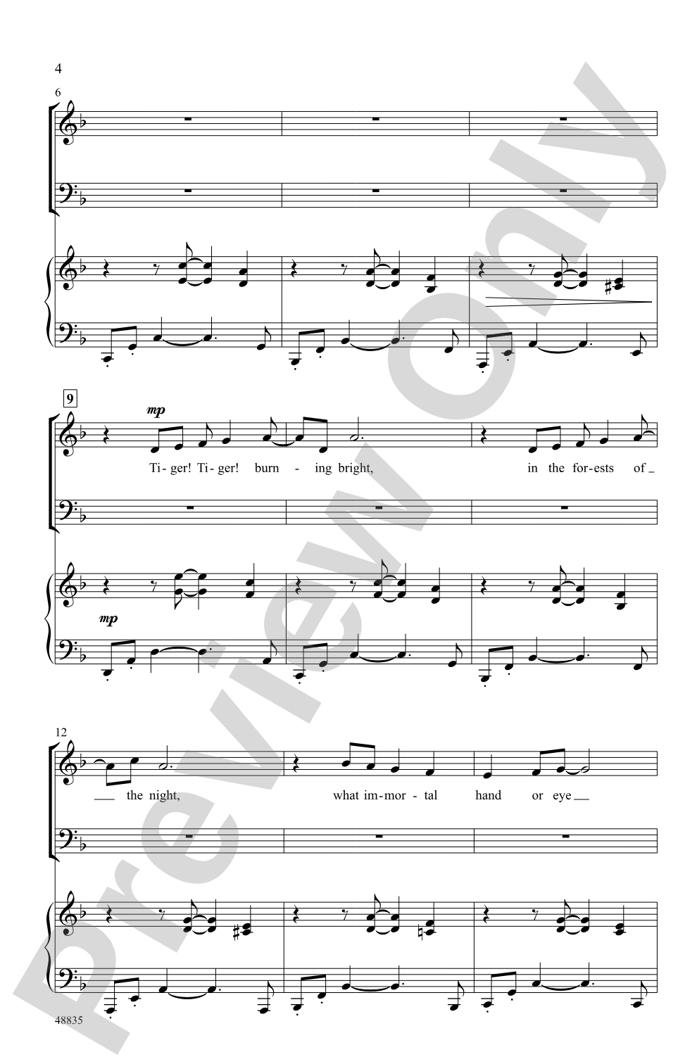 Tiger! Tiger!: SATB Choral Octavo