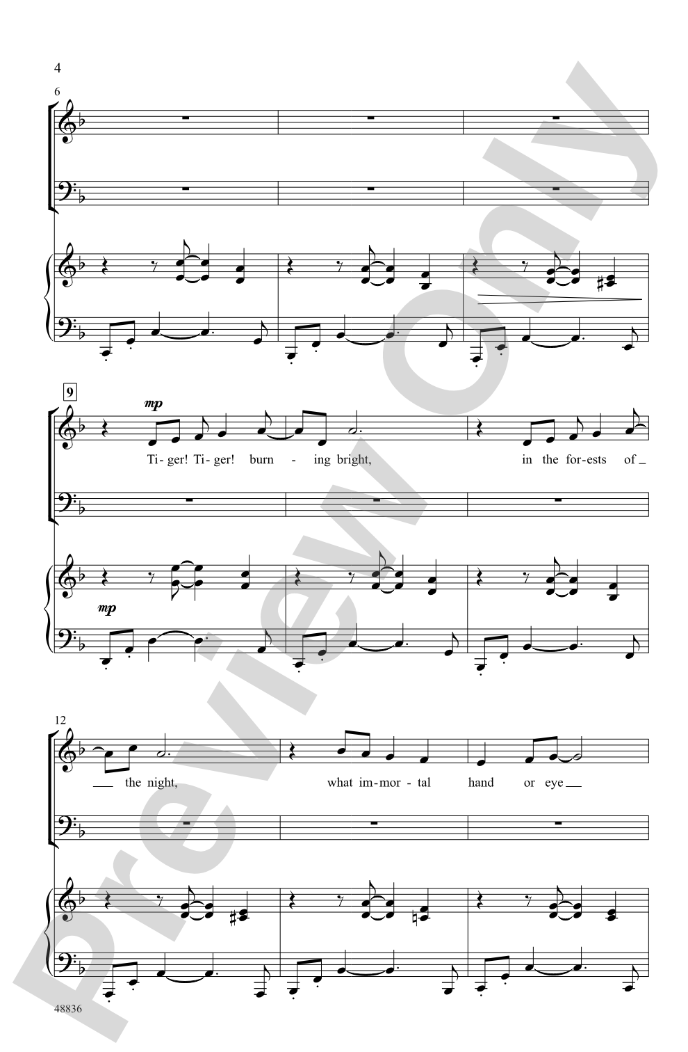 Tiger! Tiger!: SAB Choral Octavo