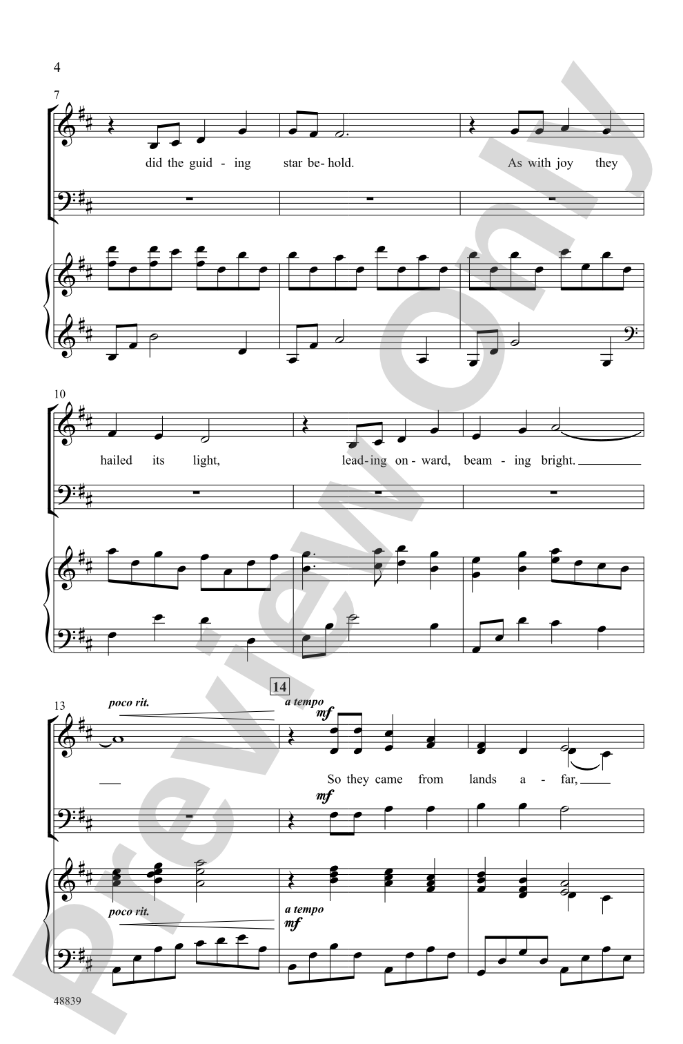 On Christmas Night: 3-Part Mixed Choral Octavo