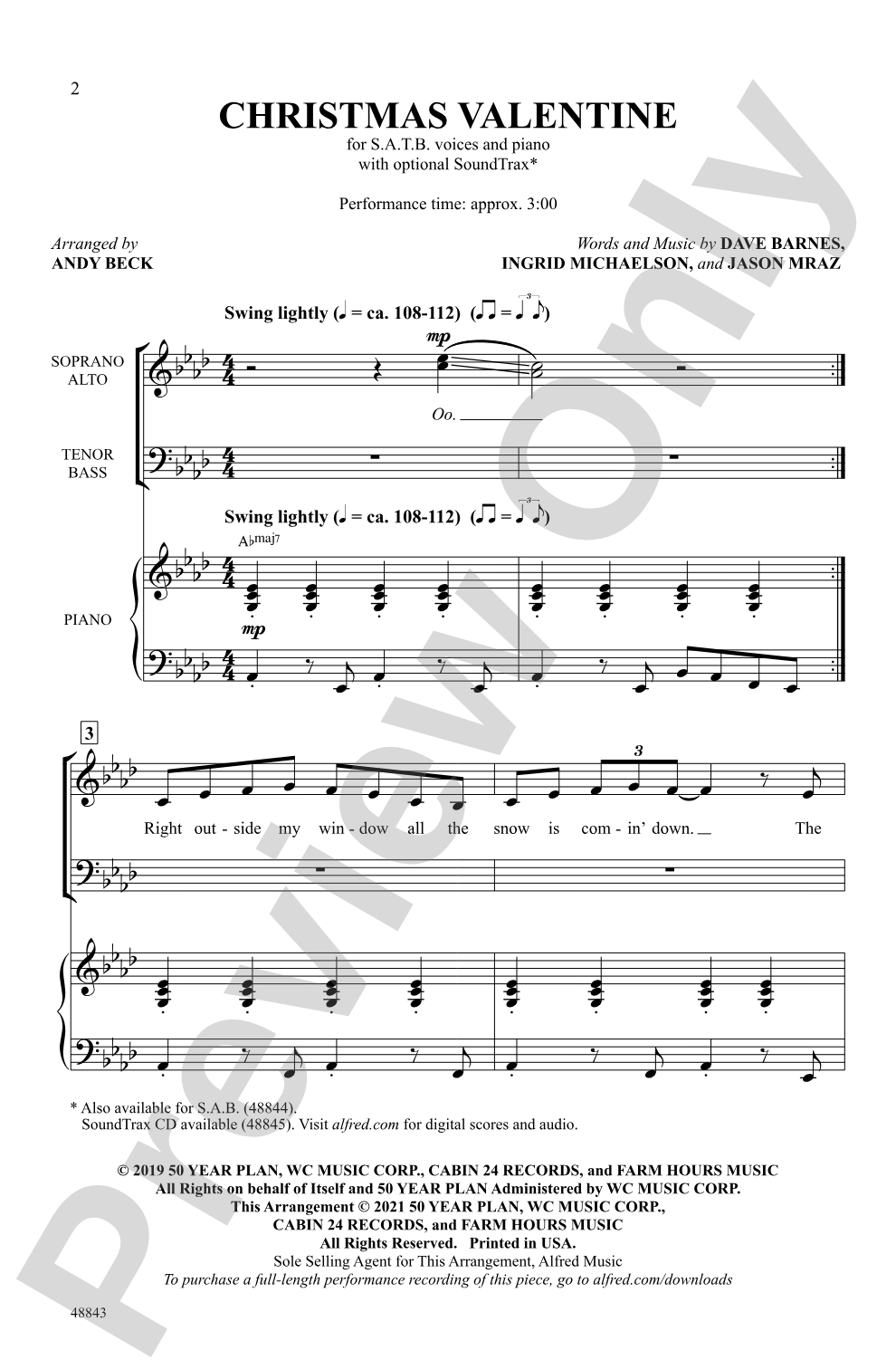Christmas Valentine: SATB Choral Octavo