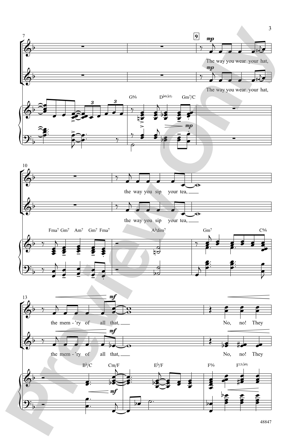 They Can't Take That Away from Me: SSAA Choral Octavo