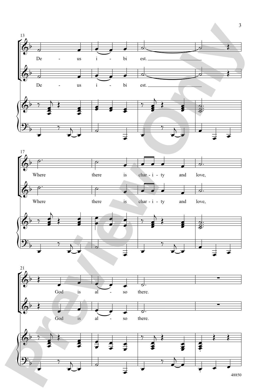 Caritas Canon: 2-Part / SSA Choral Octavo