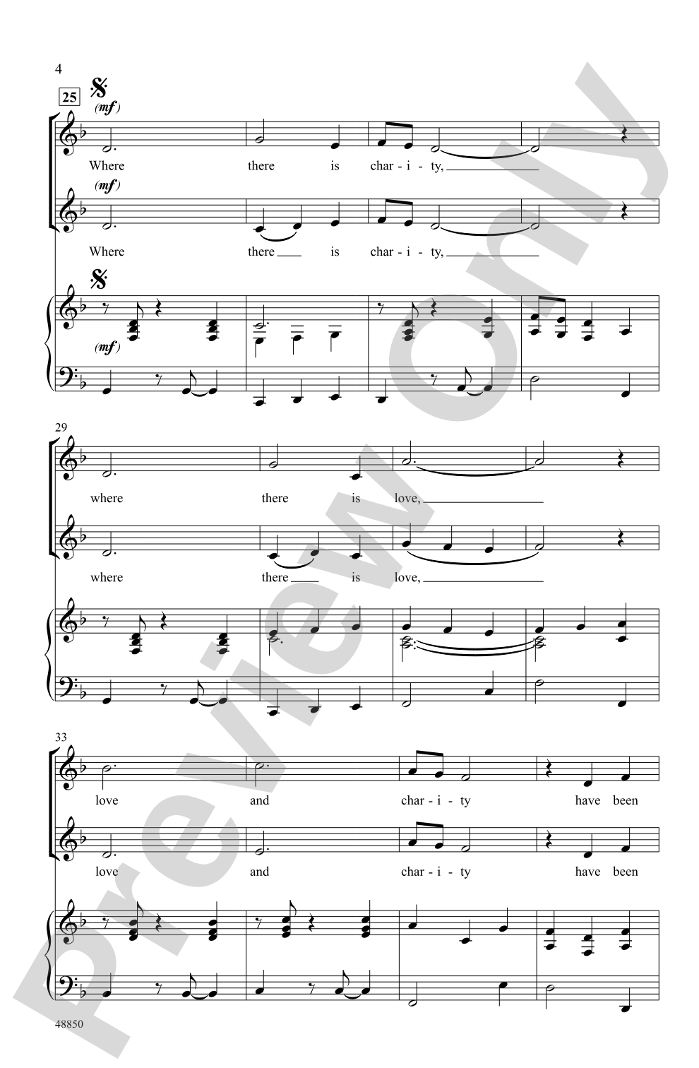 Caritas Canon: 2-Part / SSA Choral Octavo
