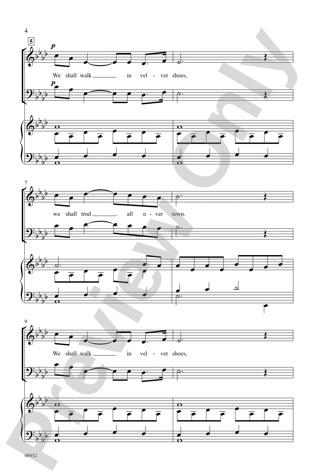Velvet Shoes: SATB Choral Octavo