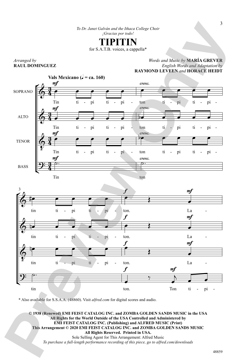 Tipitin: SATB <i>a cappella</i> Choral Octavo