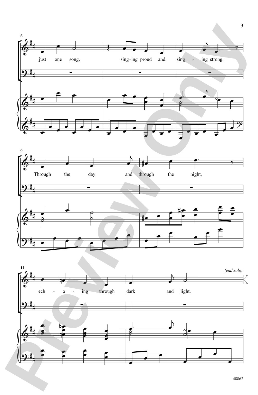 Fill the World with Music: 3-Part Mixed / SAB Choral Octavo