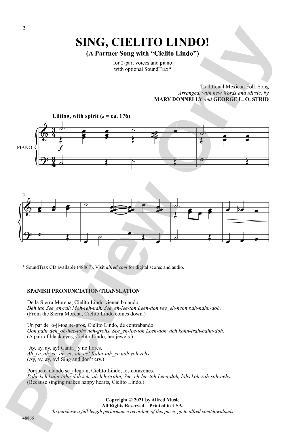 Sing, Cielito Lindo!: 2-Part Choral Octavo