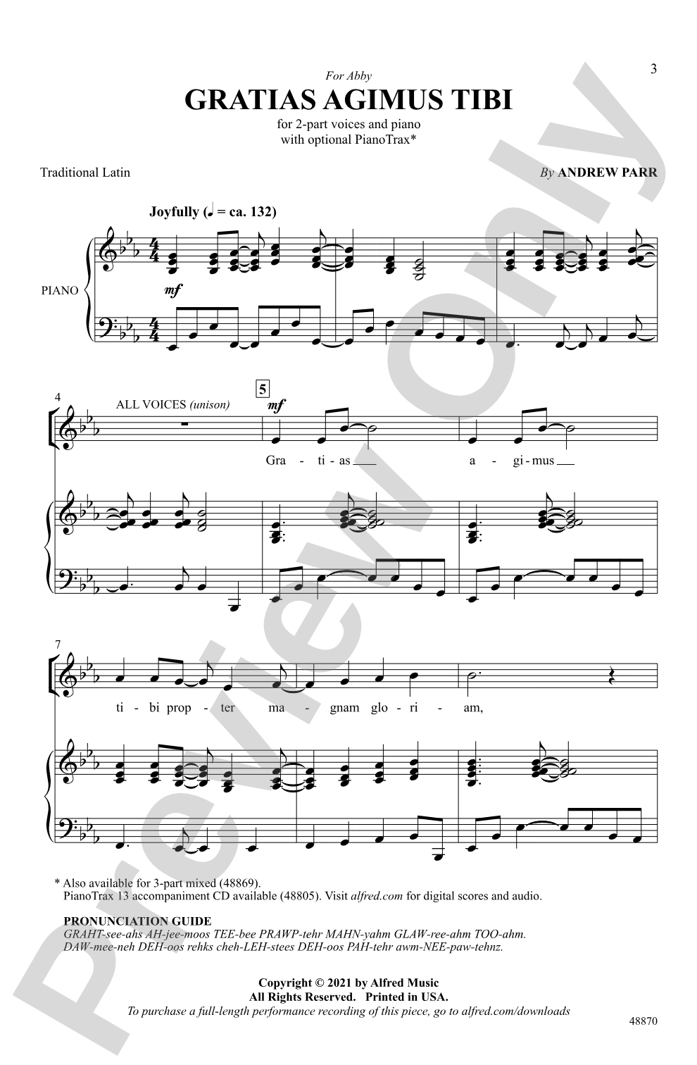 Gratias Agimus Tibi: 2-Part Choral Octavo