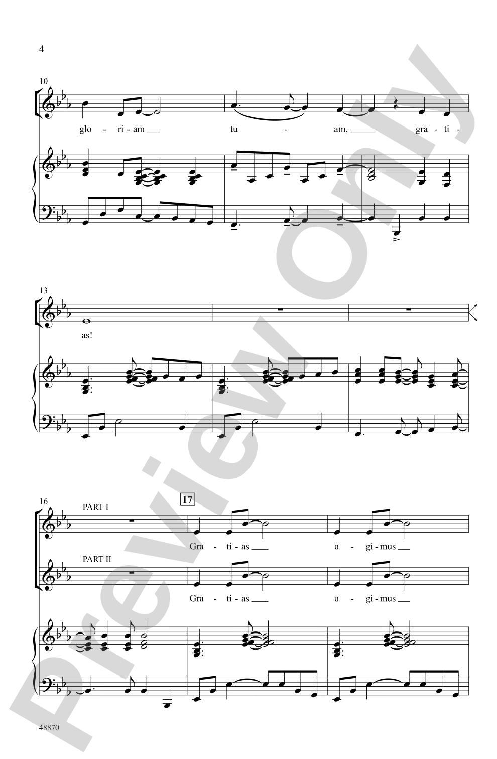 Gratias Agimus Tibi: 2-Part Choral Octavo