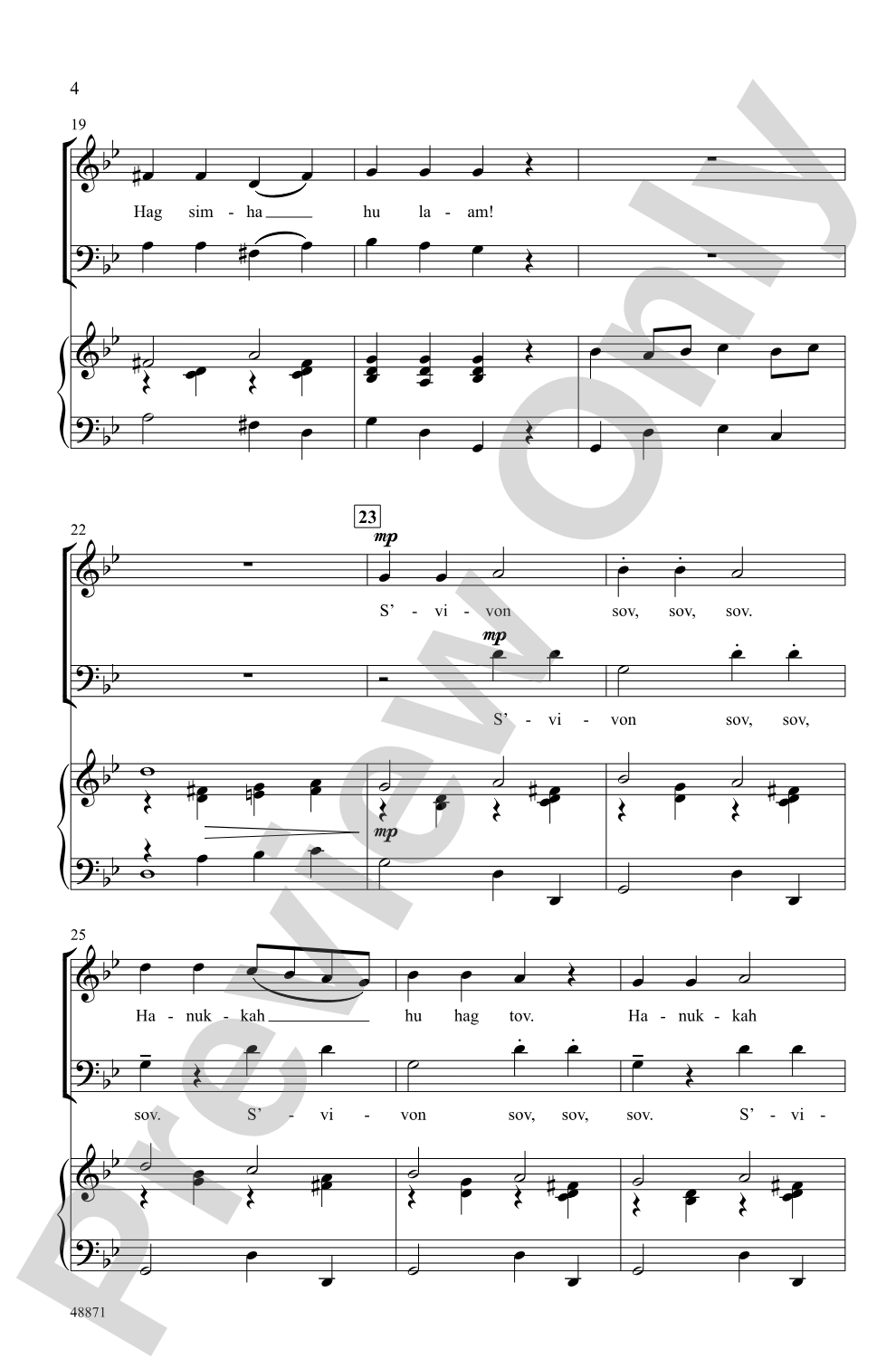S'vivon: 3-Part Mixed Choral Octavo
