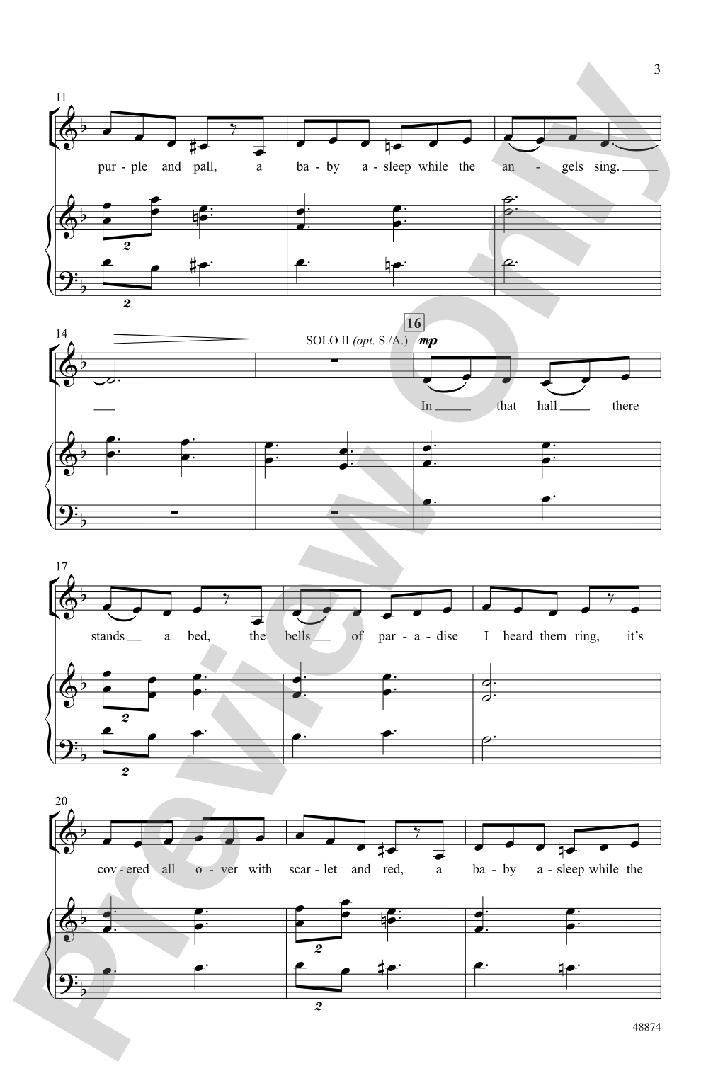 Castleton Carol: SAB Choral Octavo