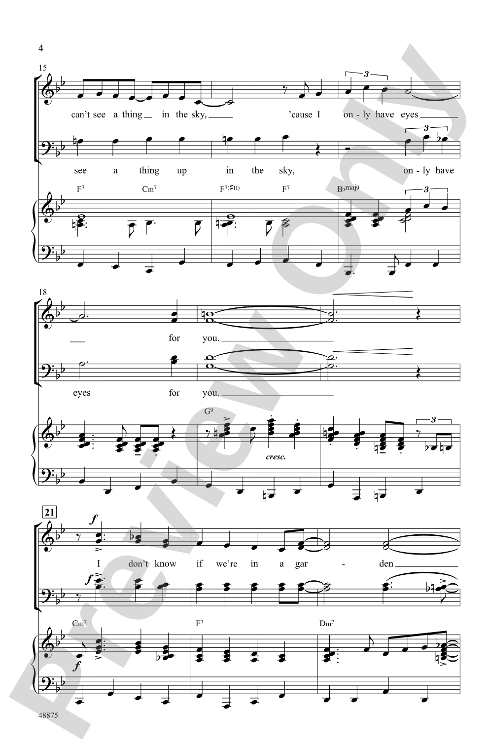 I Only Have Eyes for You: SATB Choral Octavo
