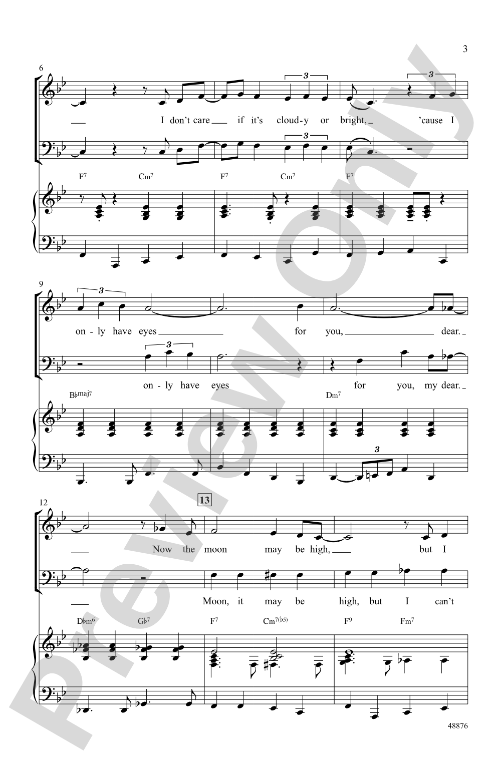 I Only Have Eyes for You: SAB Choral Octavo