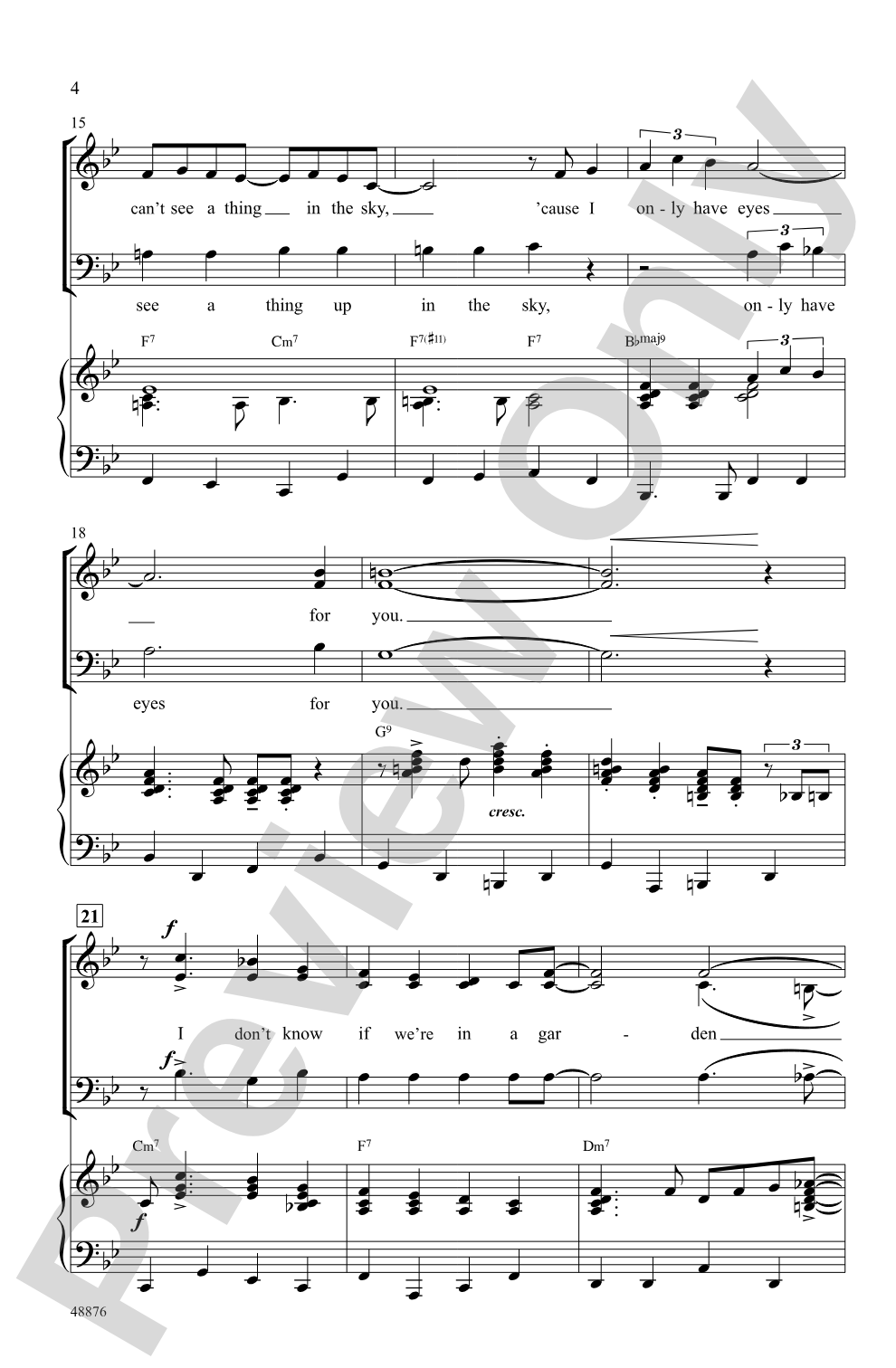 I Only Have Eyes for You: SAB Choral Octavo