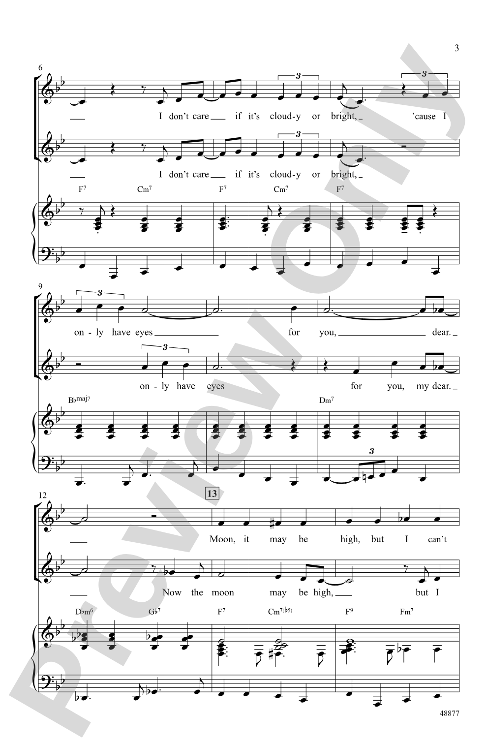 I Only Have Eyes for You: SSA Choral Octavo