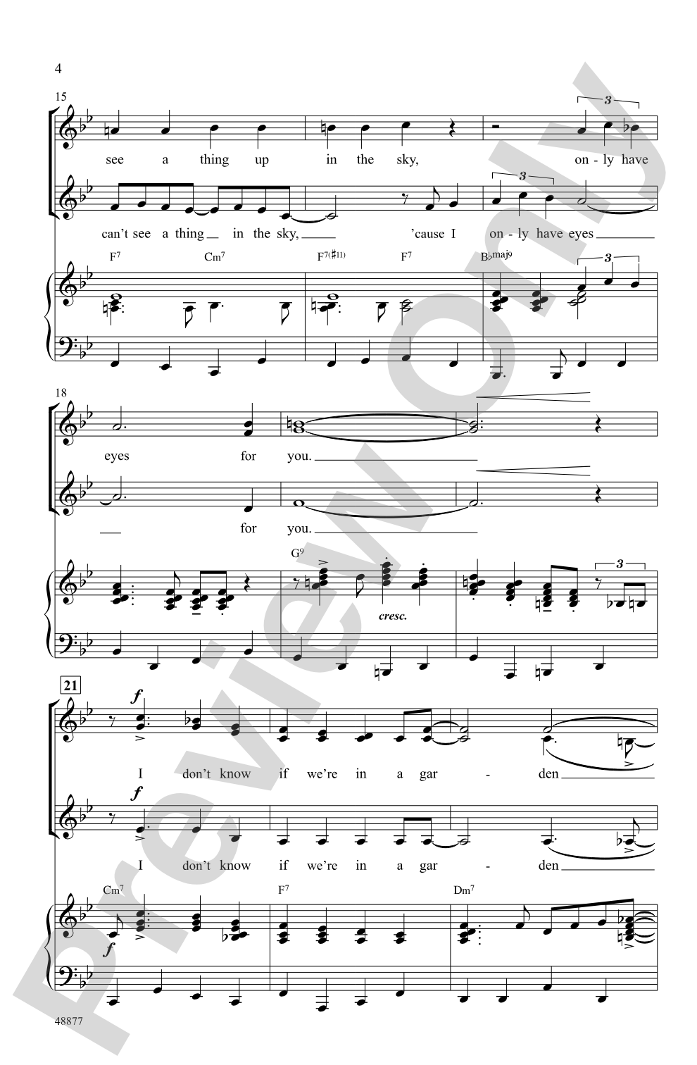 I Only Have Eyes for You: SSA Choral Octavo