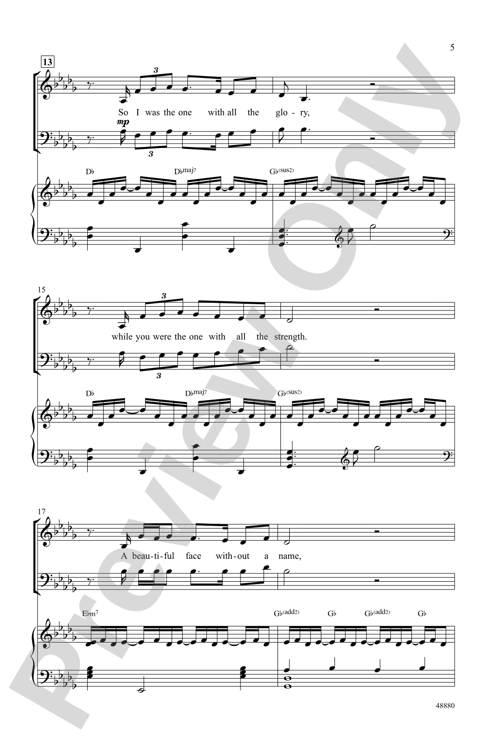 The Wind Beneath My Wings: SATB Choral Octavo