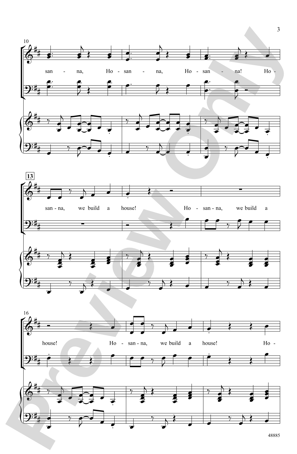 Hosanna, We Build a House: SATB Choral Octavo