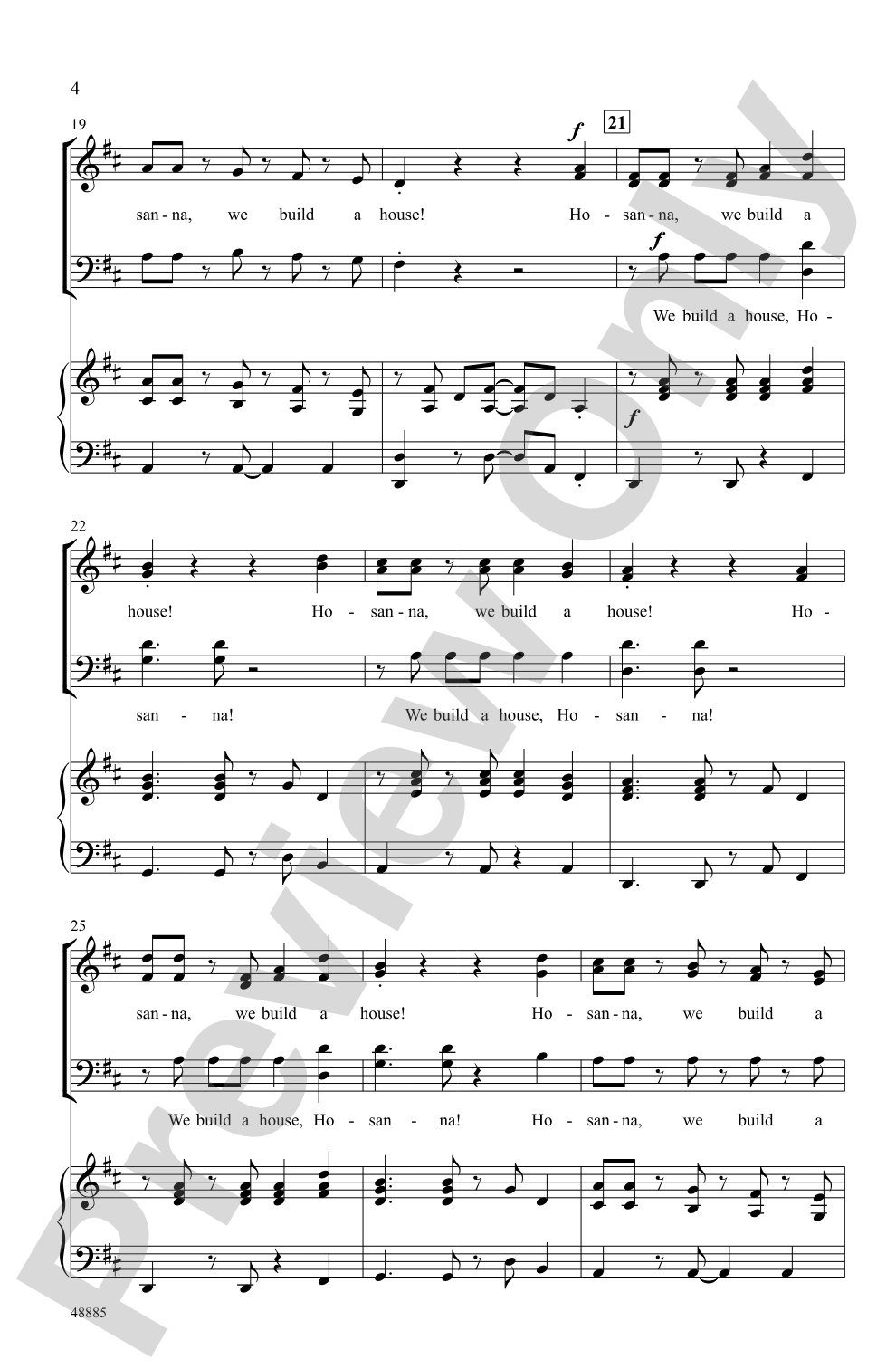 Hosanna, We Build a House: SATB Choral Octavo