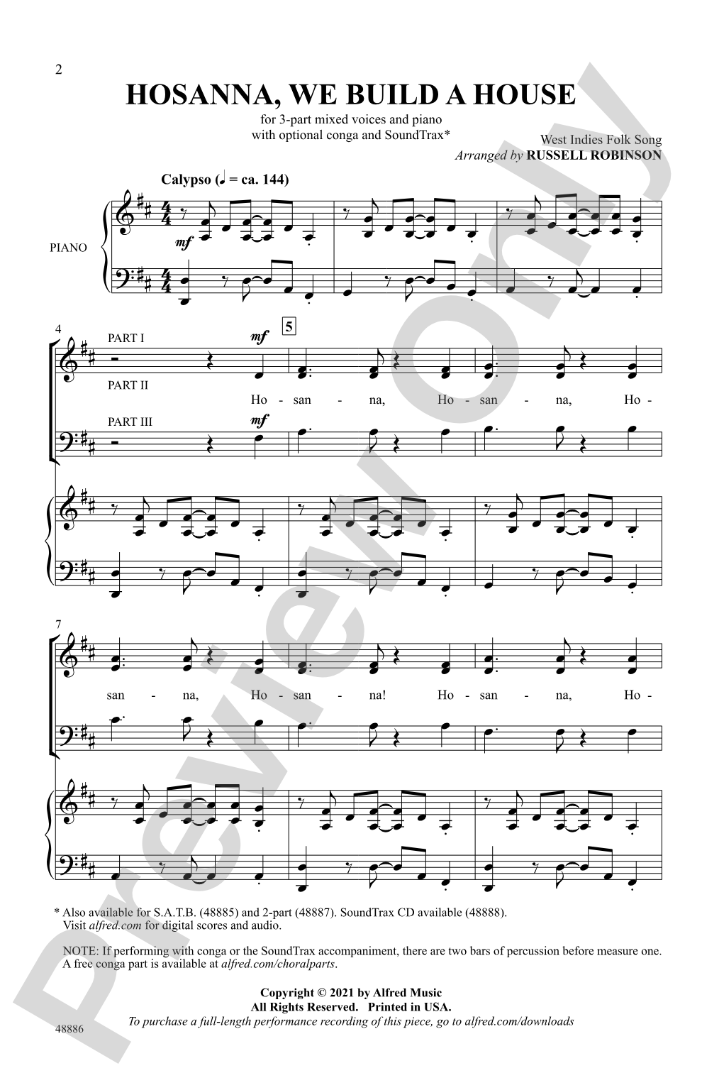 Hosanna, We Build a House: 3-Part Mixed Choral Octavo