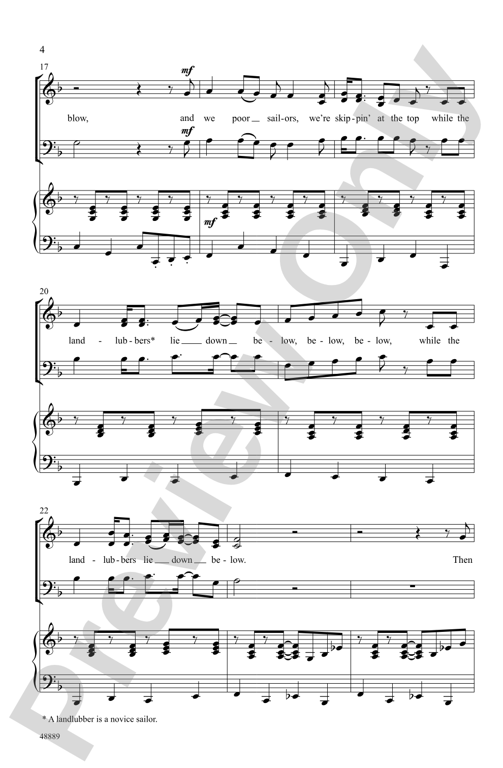 The Mermaid: 3-Part Mixed Choral Octavo