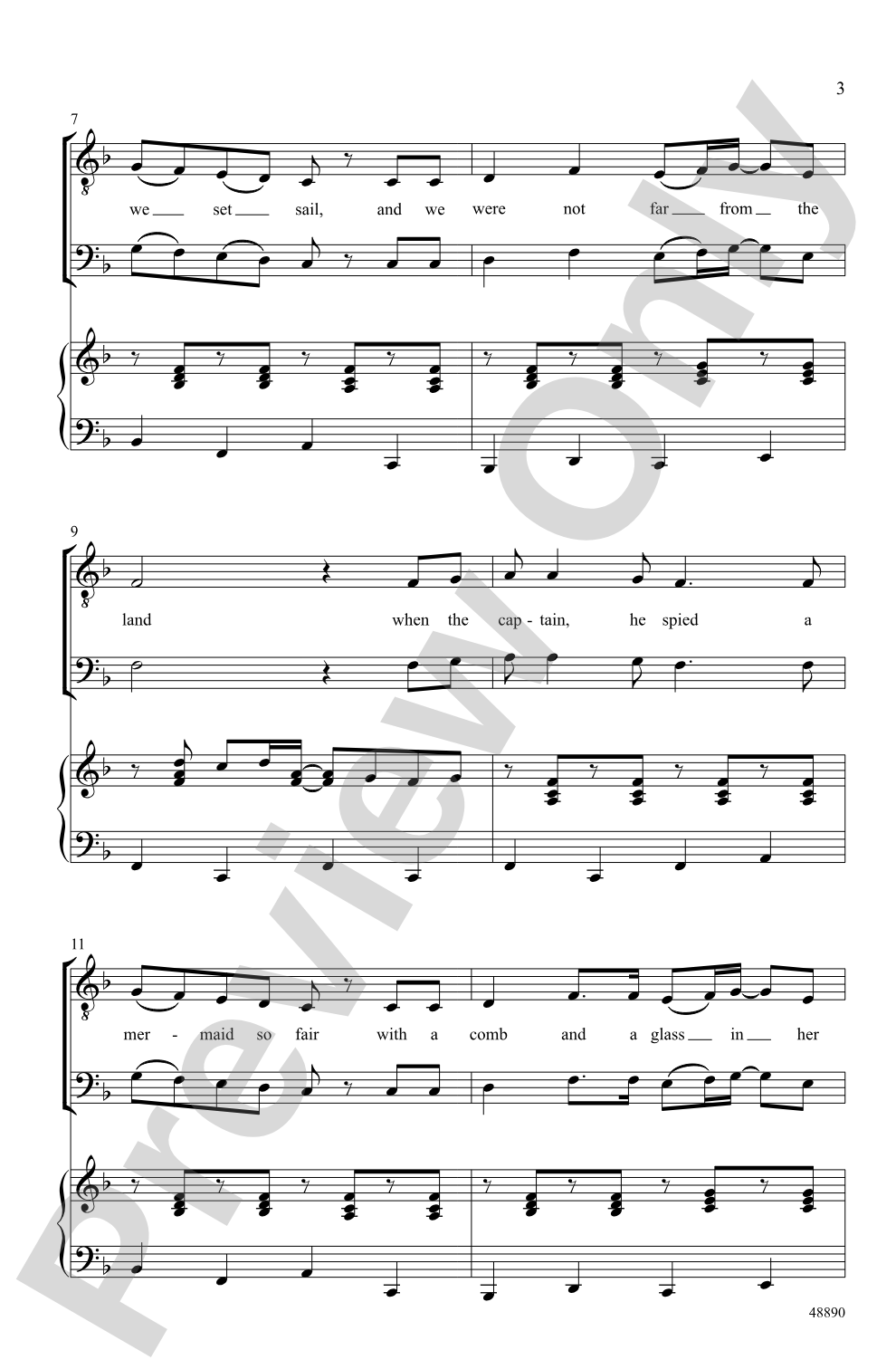 The Mermaid: TB Choral Octavo