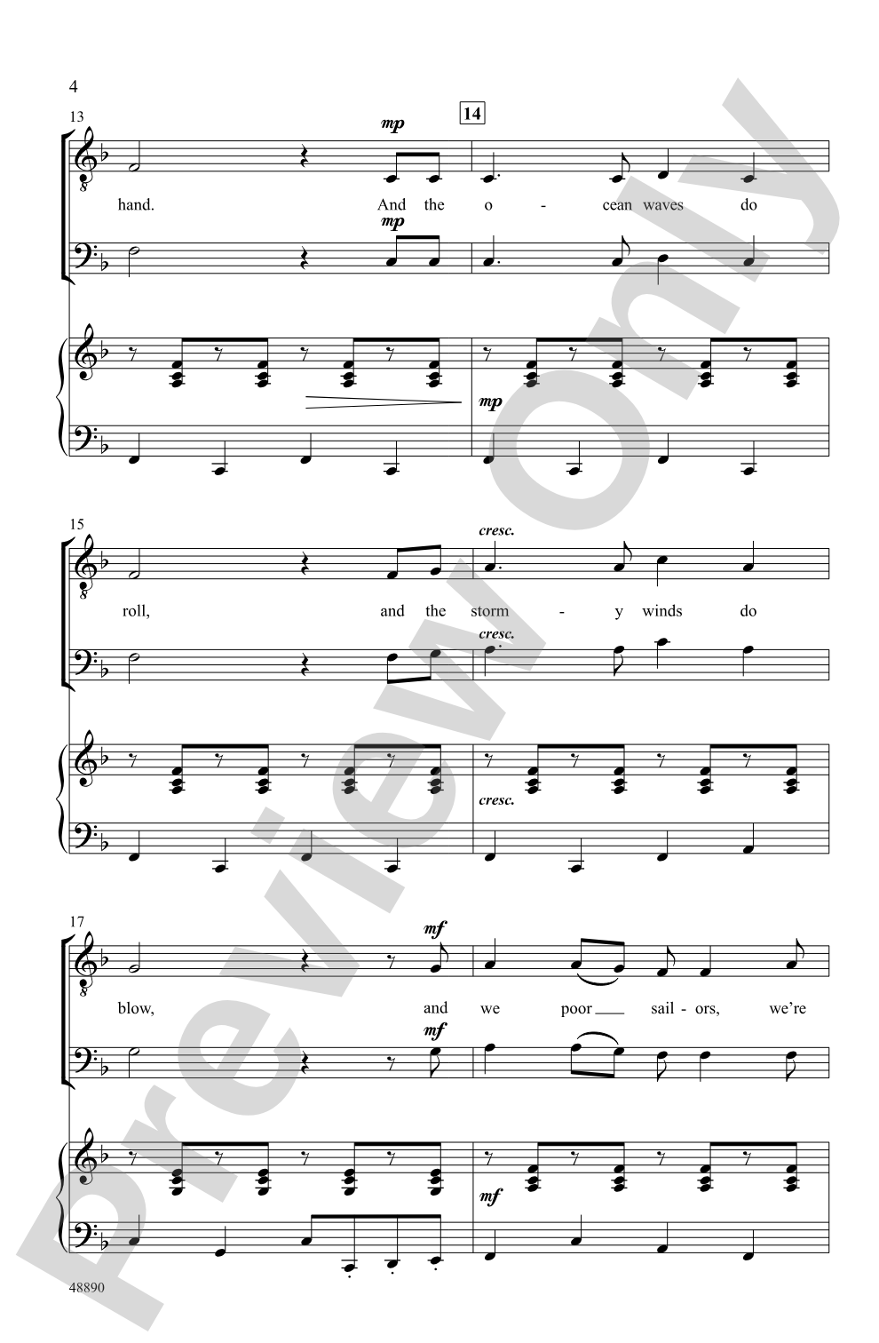 The Mermaid: TB Choral Octavo