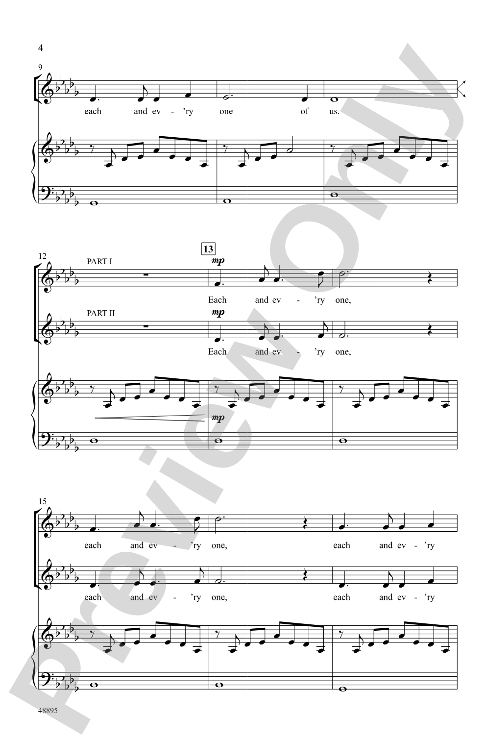 Each and Every One: 2-Part Choral Octavo