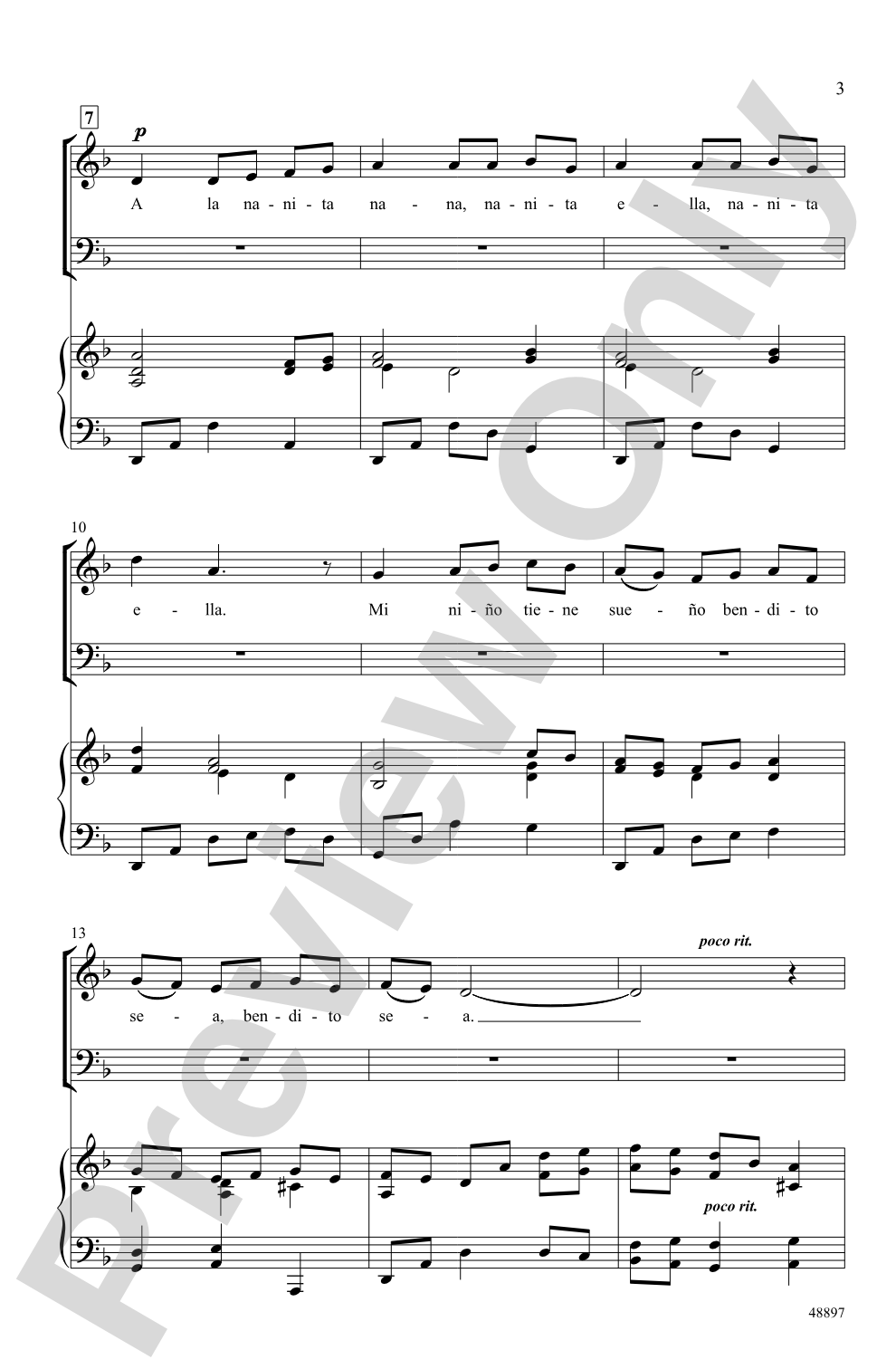 A La Nanita Nana: SATB Choral Octavo