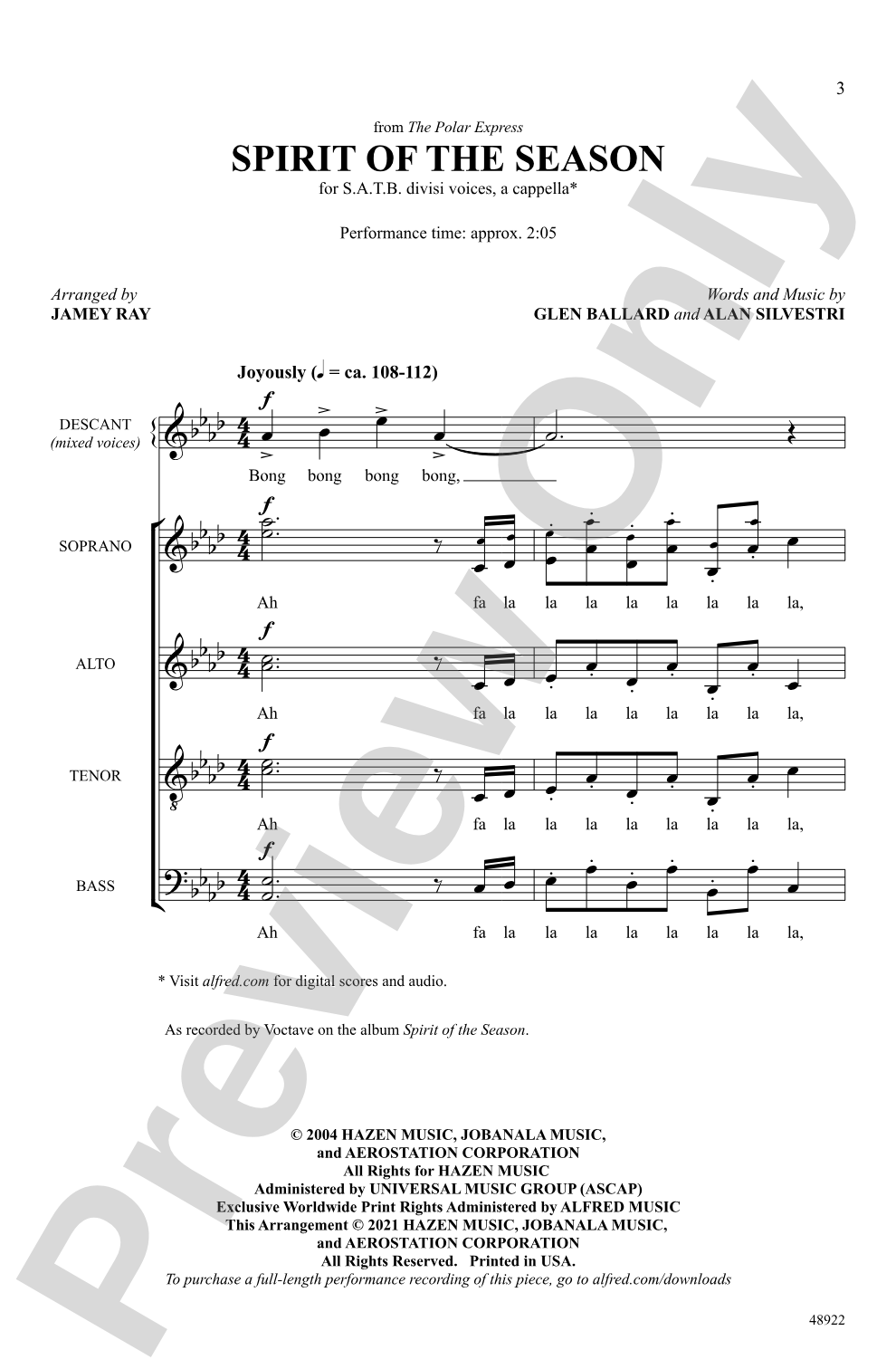 Spirit of the Season: SATB divisi, <I>a cappella</I> Choral Octavo