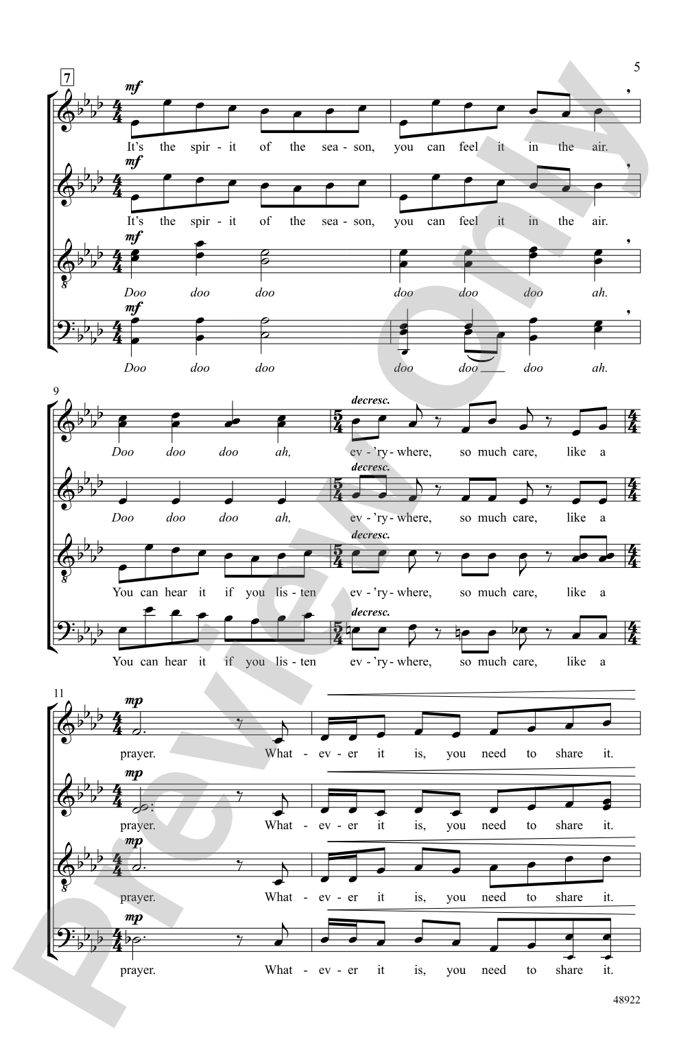 Spirit of the Season: SATB divisi, <I>a cappella</I> Choral Octavo