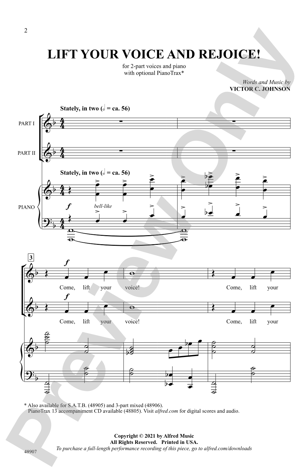 Lift Your Voice and Rejoice!: 2-Part Choral Octavo
