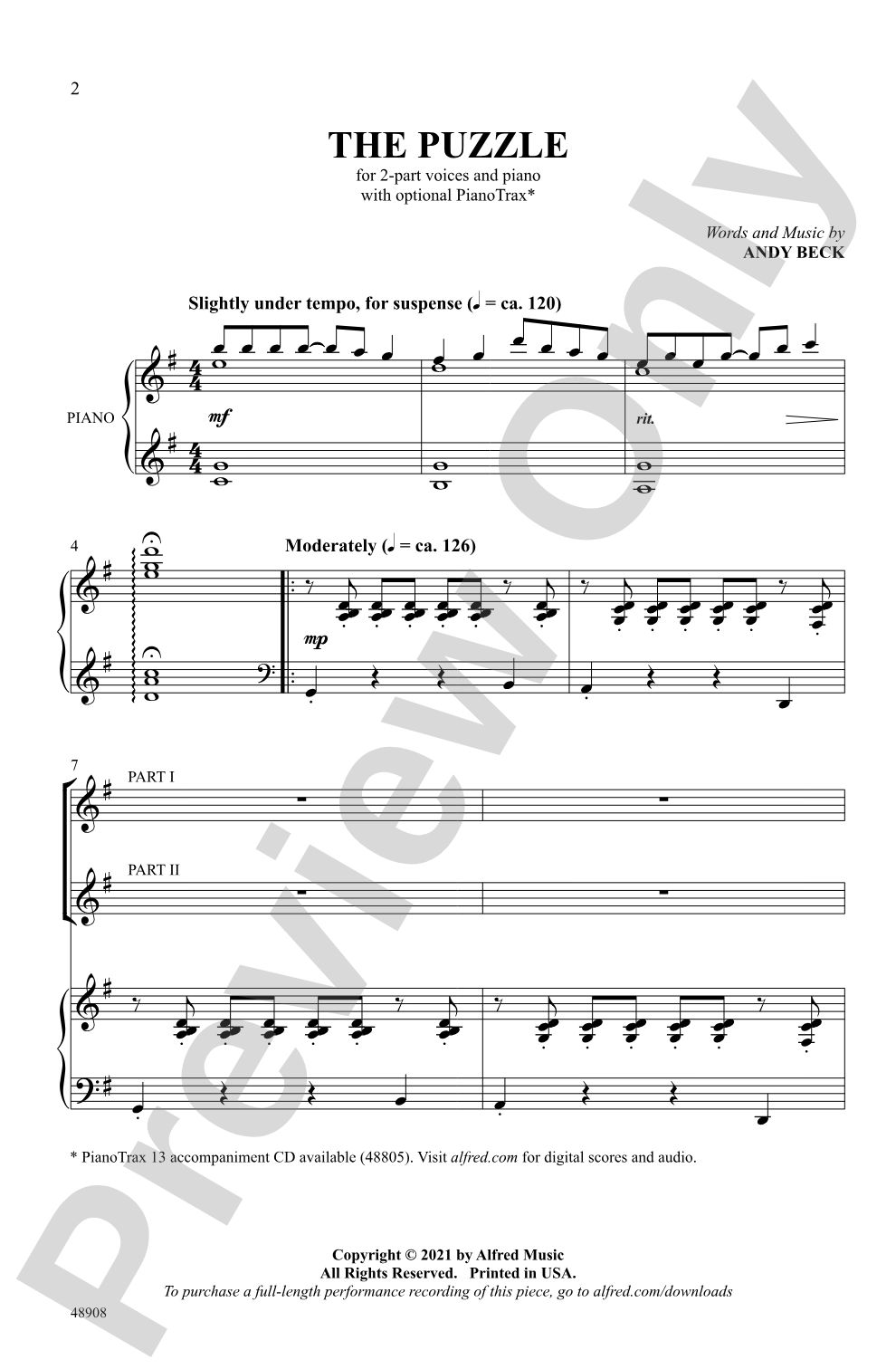 The Puzzle: 2-Part Choral Octavo