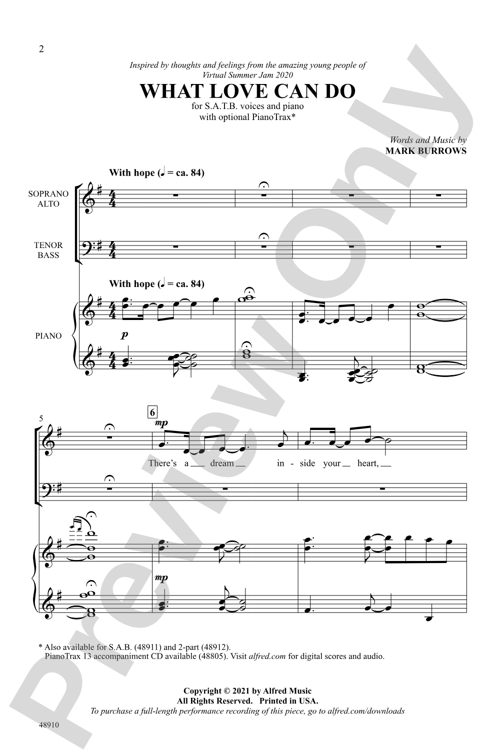 What Love Can Do: SATB Choral Octavo